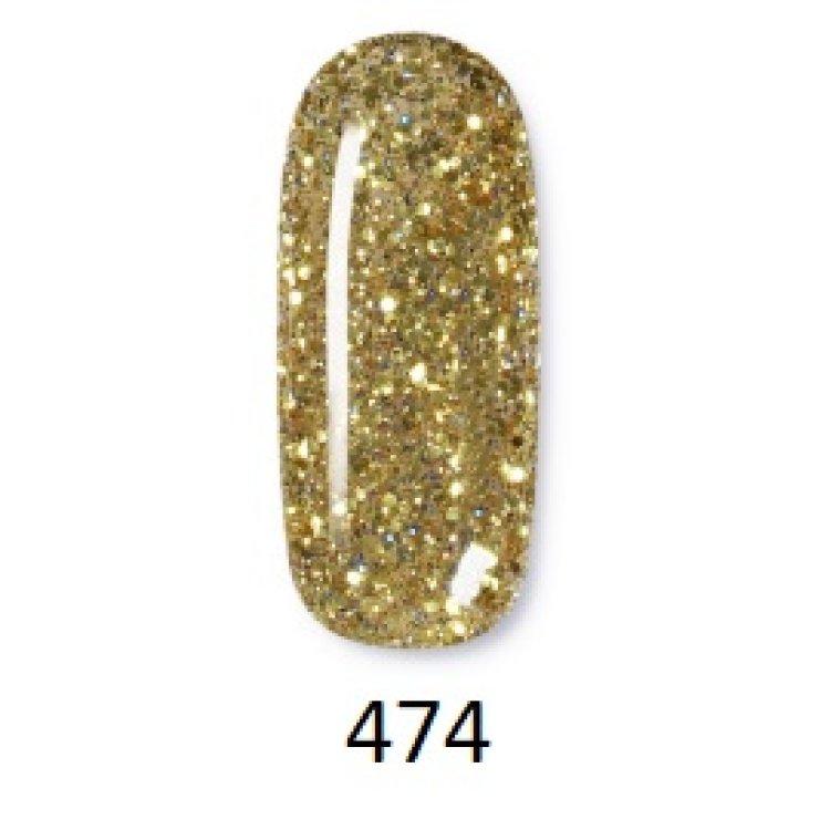 Ημιμόνιμο Βερνίκι Νυχιών All Star Νο 474 Χρυσό Glitter 10ml