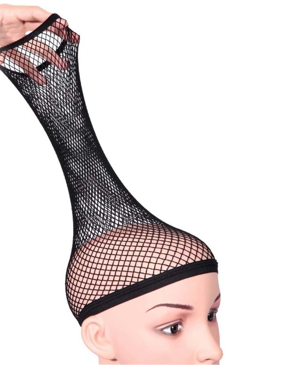 Δίχτυ Περούκας Μαύρο για Σταθερή Εφαρμογή Σετ 2 τμχ