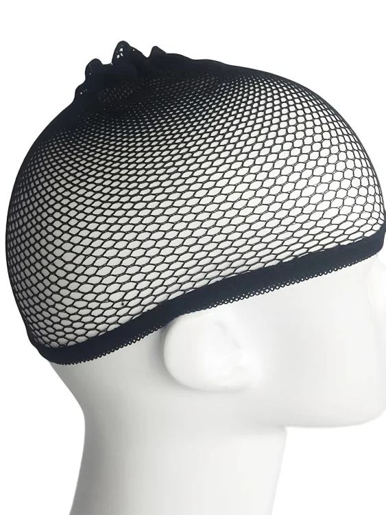 Δίχτυ Περούκας Μαύρο για Σταθερή Εφαρμογή Σετ 2 τμχ