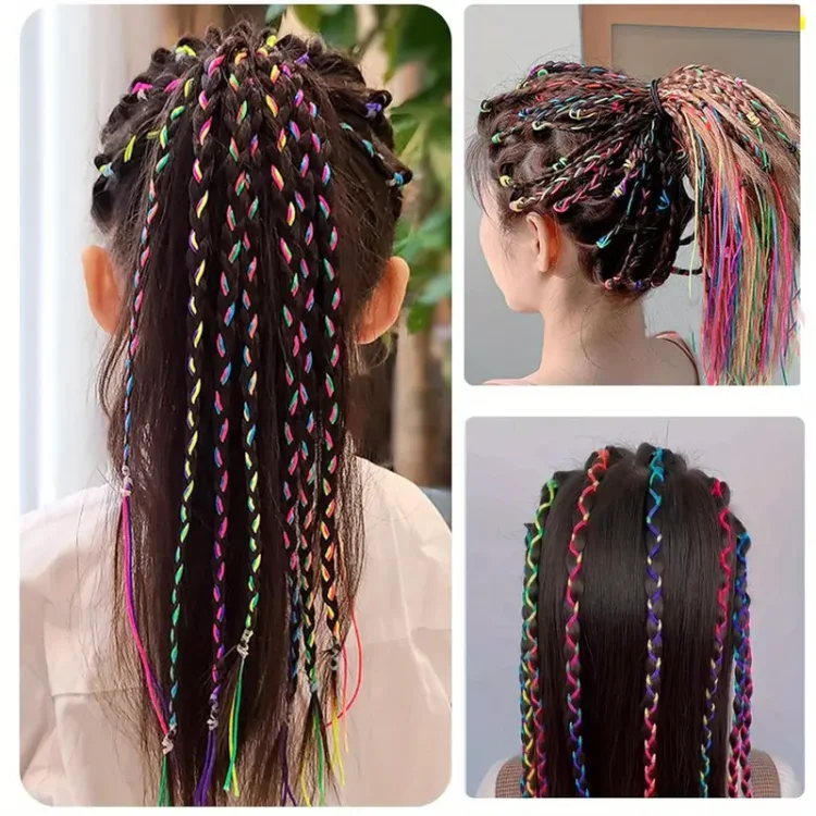 Πολύχρωμα Κορδόνια για Ράστα και Πλεξούδες Μαλλιών 20τμχ