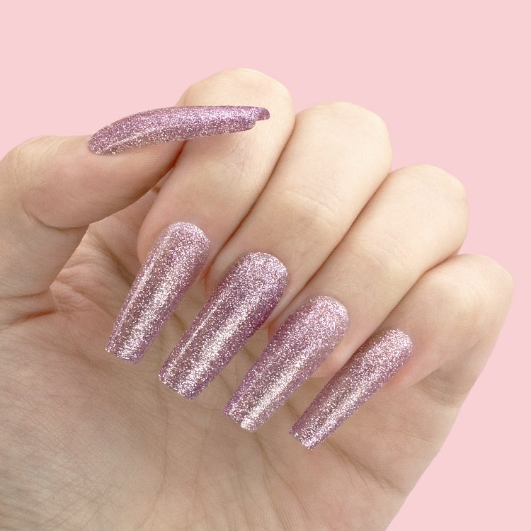 Nail Gel Polish Fields of Lavender No 181 Purple Glitter 10ml
