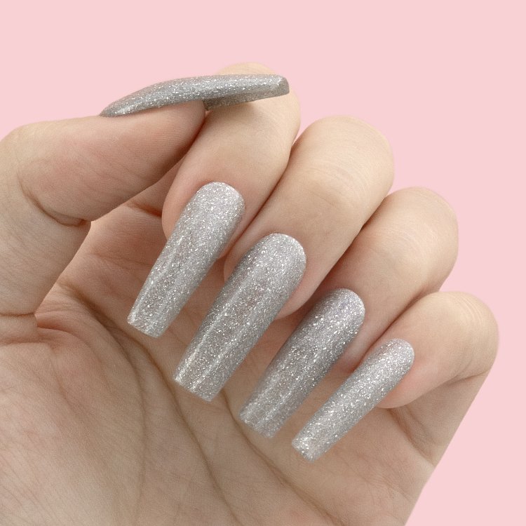 Nail Gel Polish No 194 Gold/Silver Glitter 10ml