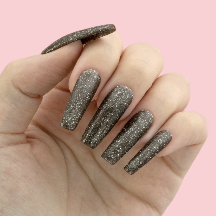 Ημιμόνιμο Βερνίκι Νυχιών Νο 197 Γκρι Σκούρο Glitter 10ml