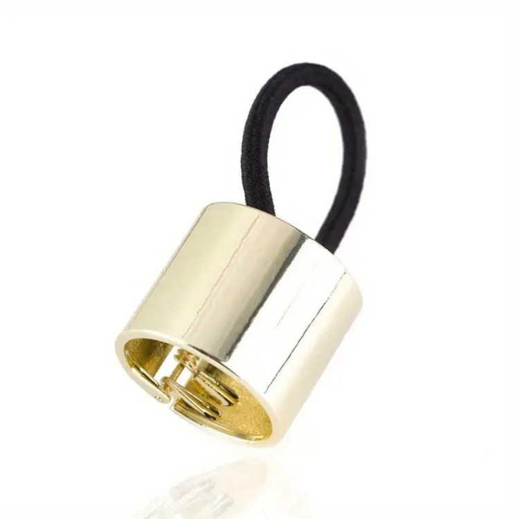 Μεταλλικό Κλιπ Μαλλιών με Λάστιχο για Αλογοουρά Χρυσό