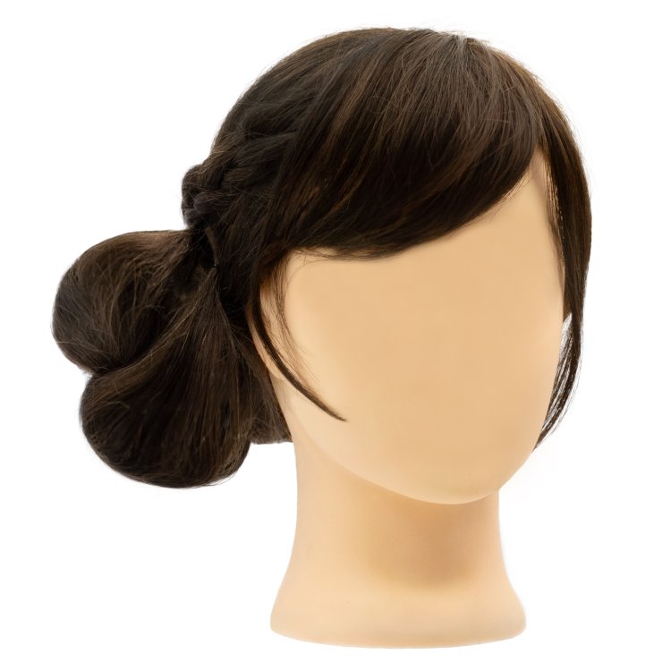 Φράντζα Φυσική με Αφέλειες Καστανό Σκούρο