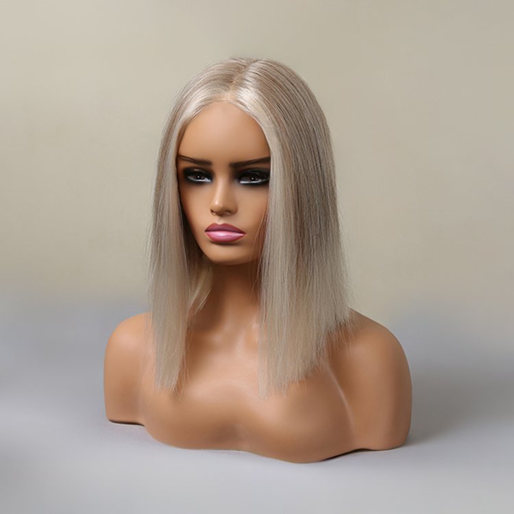 Περούκα Συνθετική Ξανθιά Όμπρε Ίσια Καρέ