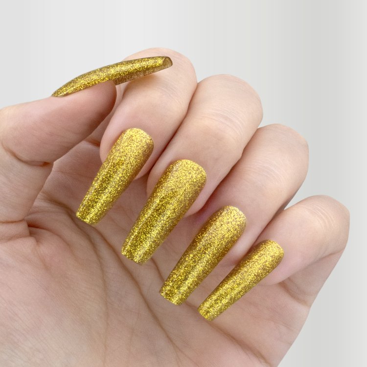 Ημιμόνιμο Βερνίκι Νυχιών Νο 101 Χρυσό Glitter 10ml