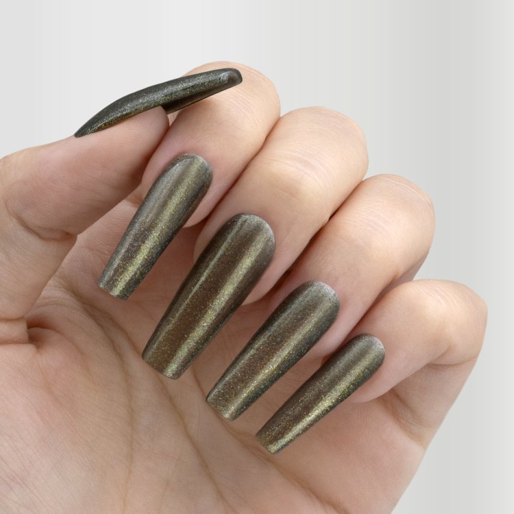 Ημιμόνιμο Βερνίκι Νυχιών Νο 160 Λαδί Glitter Ημιδιάφανο 10ml