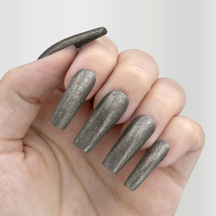 Ημιμόνιμο Βερνίκι Νυχιών Νο 161 Γκρι Glitter 10ml