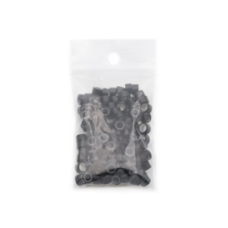 Micro Rings με Σιλικόνη Μαύρο 100τμχ