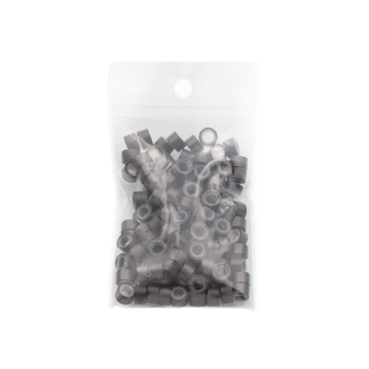 Micro Rings με Σιλικόνη Καστανό σκούρο 100τμχ
