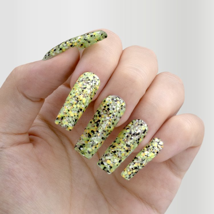 Ημιμόνιμο Βερνίκι Νυχιών Νο 206 Λαχανί Παγιέτα Flakes 10ml