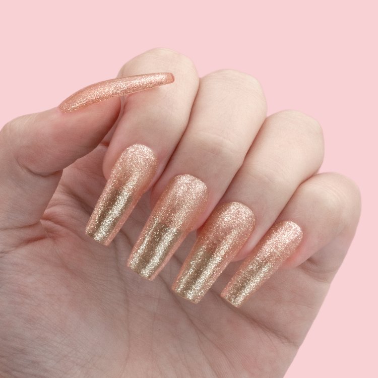 Ημιμόνιμο Βερνίκι Νυχιών Νο 245 Ροζ-Χρυσό Glitter 10ml