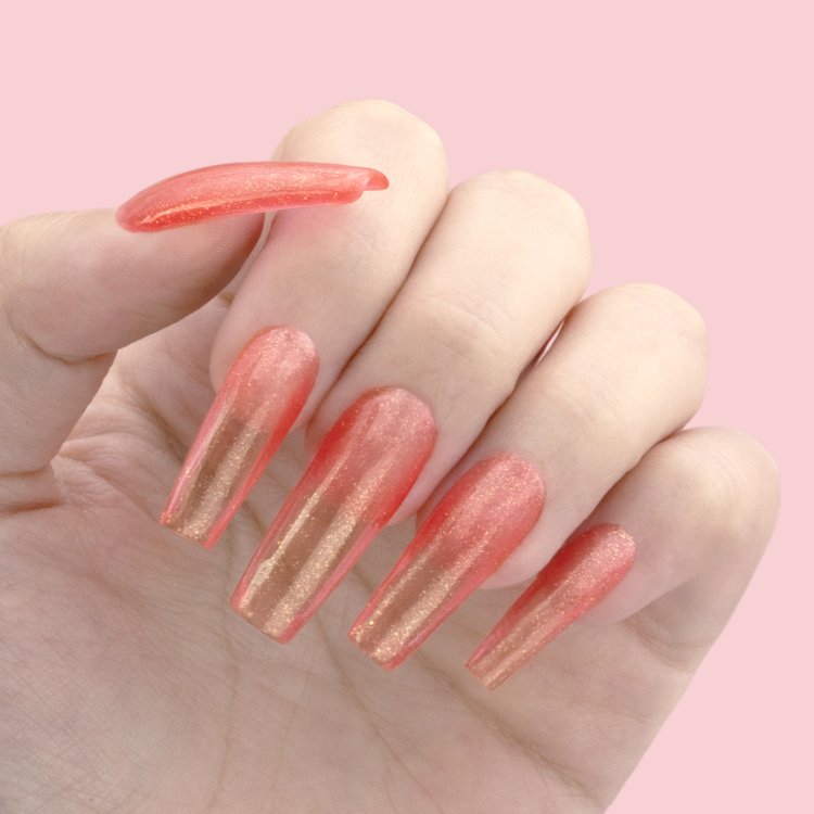 Ημιμόνιμο Βερνίκι Νυχιών Νο 256 Κοραλί Glitter 10ml