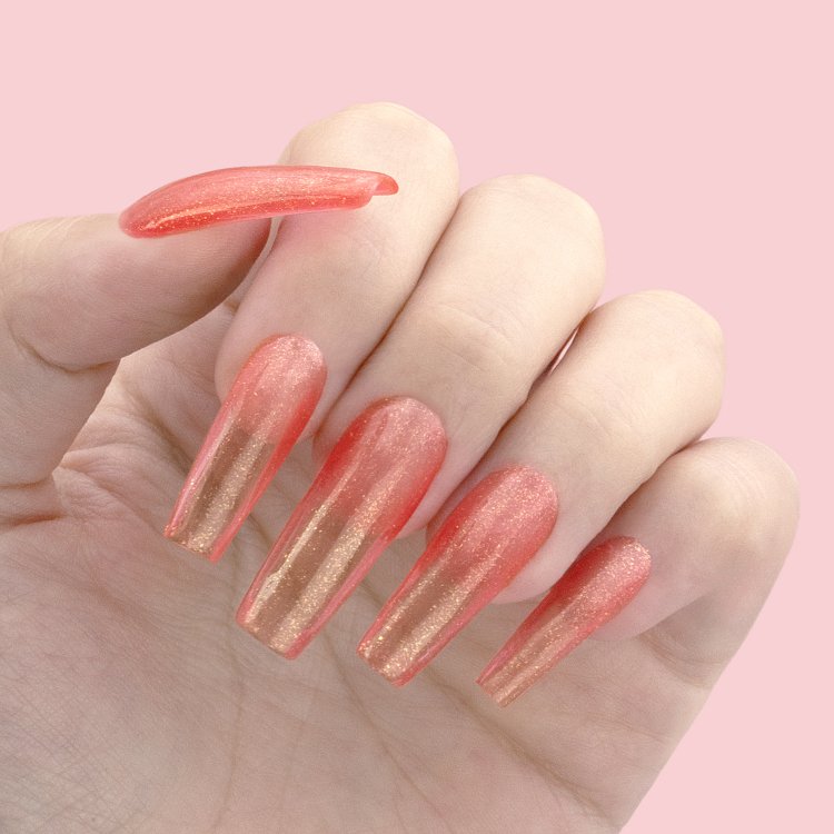 Shellac UV& Led No 256 Coral Glitter, 10ml