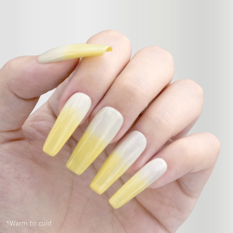 Ημιμόνιμο Βερνίκι Νυχιών Θερμικό Νο 258 Κίτρινο Παστέλ/Λευκό 10ml