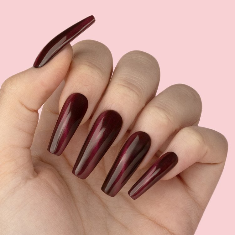 Nail Gel Polish Flame Fatale No 279 Bordeaux Cat Eye 10ml