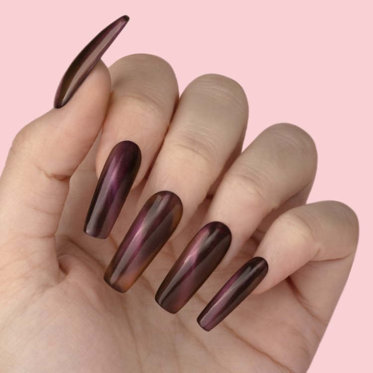 Ημιμόνιμο Βερνίκι Νυχιών Νο 281 Πορτοκαλί Ιριδίζον Cat Eye 10ml