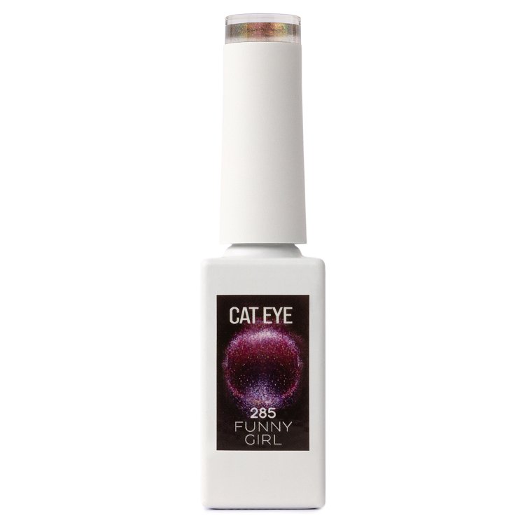 Nail Gel Polish Funny Girl No 285 Black with Pink Cat Eye 10ml
