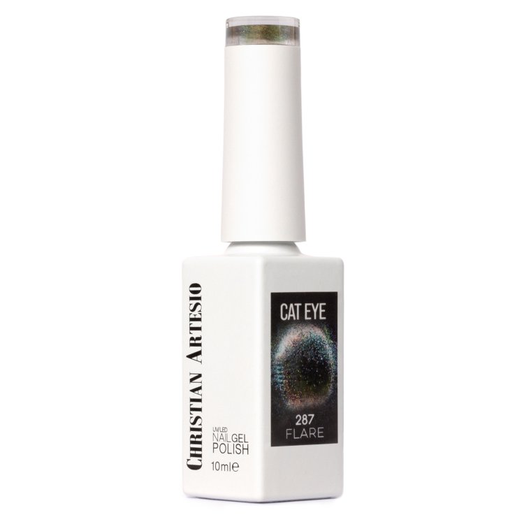 Ημιμόνιμο Βερνίκι Νυχιών Flare Νο 287 Ανοιχτό Πράσινο Galaxy Cat Eye 10ml