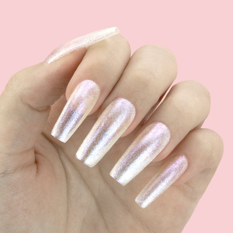 Nail Gel Polish No 293 White Glitter 10ml