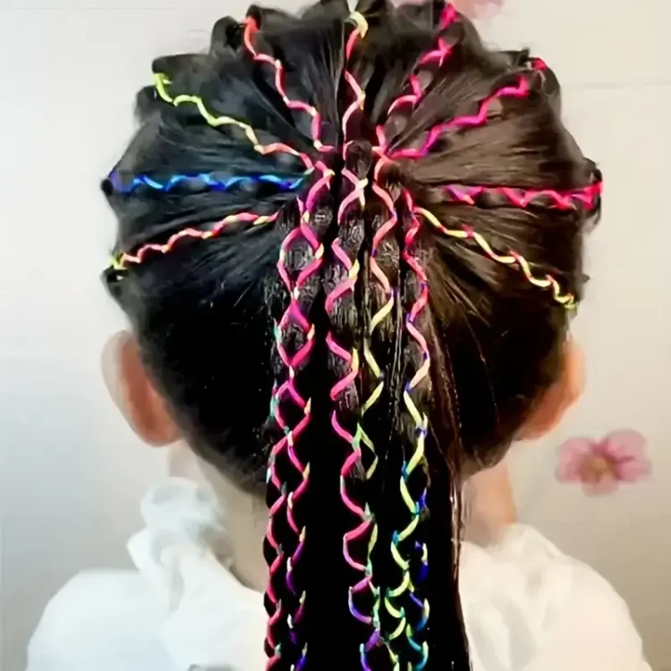 Πολύχρωμα Κορδόνια για Ράστα και Πλεξούδες Μαλλιών 20τμχ