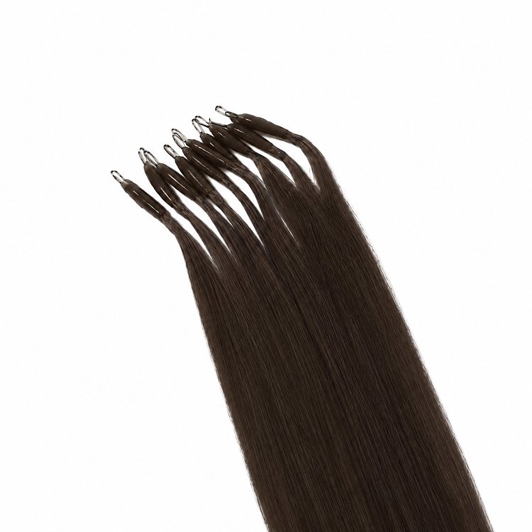 Nano Ring Hair Extensions #1B Dark Brown 50cm 10pcs