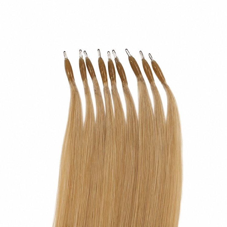 Nano Ring Extensions Φυσική Τρίχα #8 Ξανθό 50cm 10τμχ