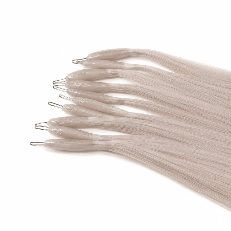 Nano Ring Extensions Φυσική Τρίχα #GREY 50cm 10τμχ