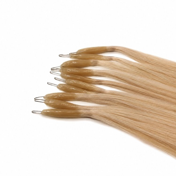 Nano Ring Extensions Φυσική Τρίχα #8 Ξανθό 50cm 10τμχ