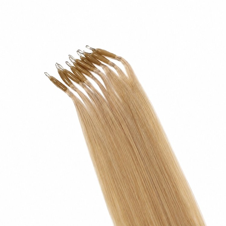 Nano Ring Extensions Φυσική Τρίχα #8 Ξανθό 50cm 10τμχ