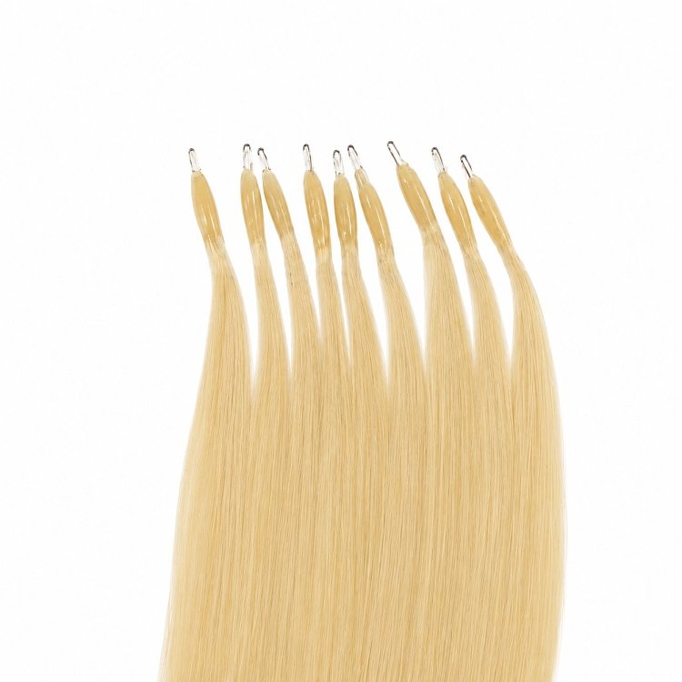Nano Ring Extensions Φυσική Τρίχα #24 Ξανθό 50cm 10τμχ