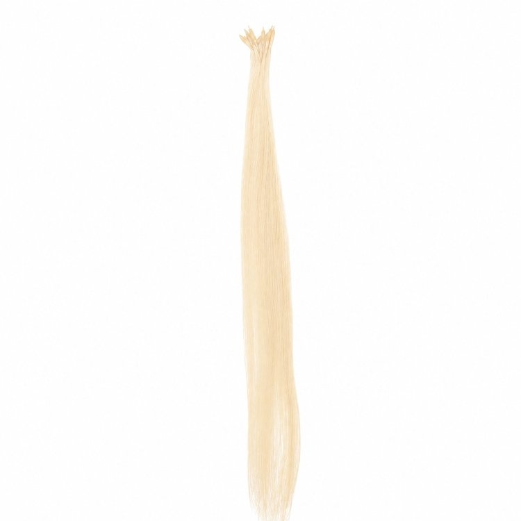 Nano Ring Haarverlangerungen Echthaar #60A Hellblond 50cm 10Stk