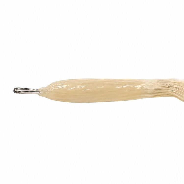 Nano Ring Haarverlangerungen Echthaar #60B Hellblond 50cm 10Stk