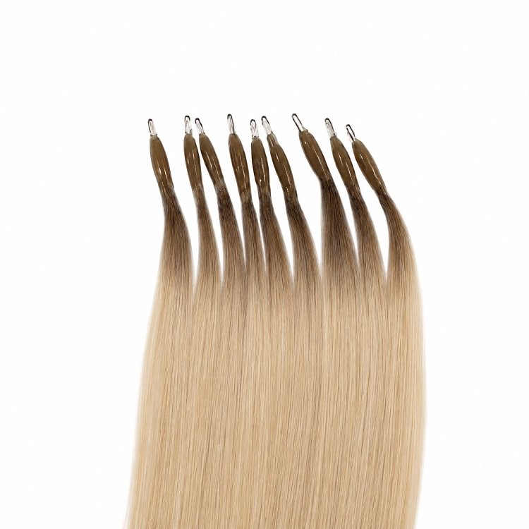 Nano Ring Extensions Φυσική Τρίχα #ΑΒ Ξανθό Όμπρε 50cm 10τμχ