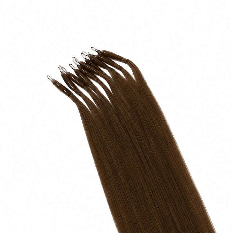 Nano Ring Extensions Φυσική Τρίχα #2 Καστανό 50cm 10τμχ