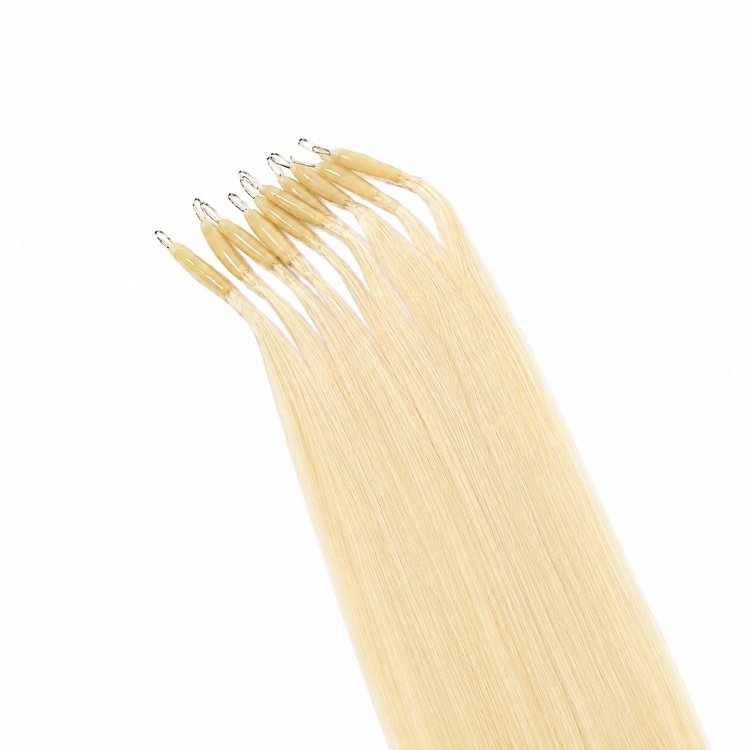 Nano Ring Extensions Φυσική Τρίχα #60 Ξανθό 50cm 10τμχ