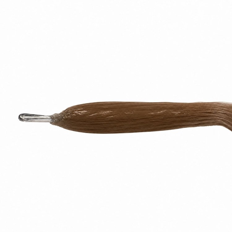 Nano Ring Haarverlangerungen Echthaar #4 Hellbraun 50cm 10Stk