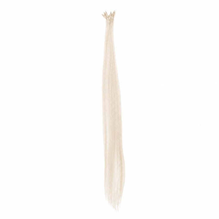 Nano Ring Haarverlangerungen Echthaar #SILVER Blonde 50cm 10Stk