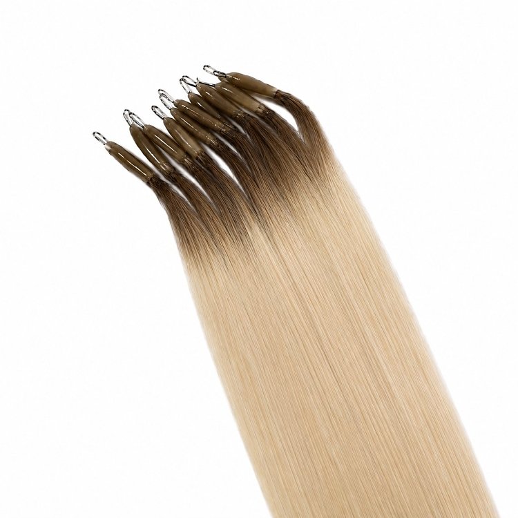 Nano Ring Extensions Φυσική Τρίχα #ΑΒ Ξανθό Όμπρε 50cm 10τμχ