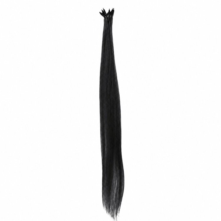Nano Ring Hair Extensions #1 Black 50cm 10pcs