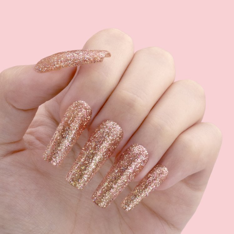 Ημιμόνιμο Βερνίκι Νυχιών Νο 319 Ροζ Glitter Παγιέτα 10ml