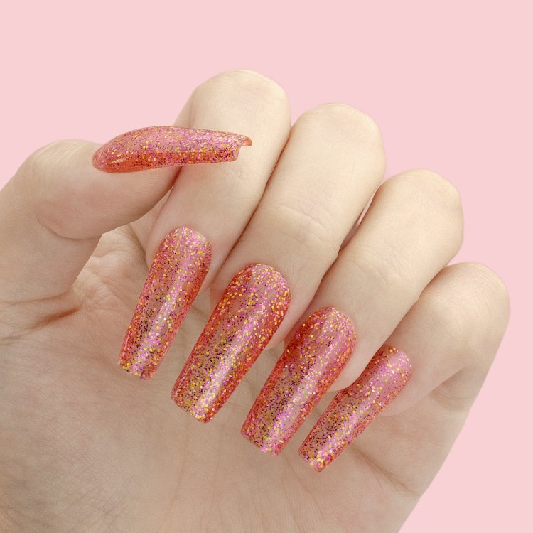Nail Gel Polish No 320 Pink Glitter 10ml