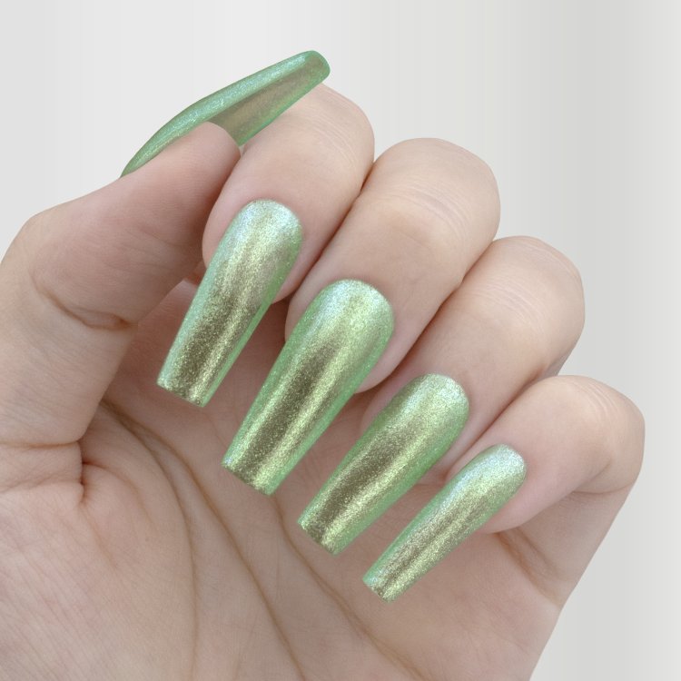 Ημιμόνιμο Βερνίκι Νυχιών Νο 323 Τιρκουάζ Ιριδίζον Ημιδιάφανο 10ml