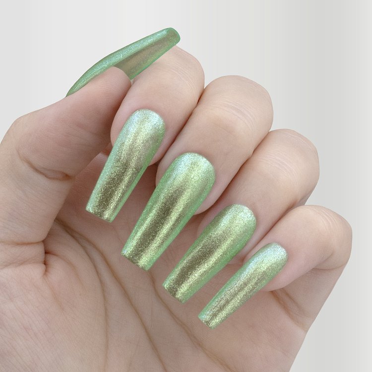 Nail Gel Polish No 323 Turquoise Iridescent Translucent 10ml