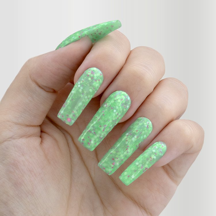 Shellac UV& Led No 332 Grun Pailletten (Phosphoreszierend), 10ml