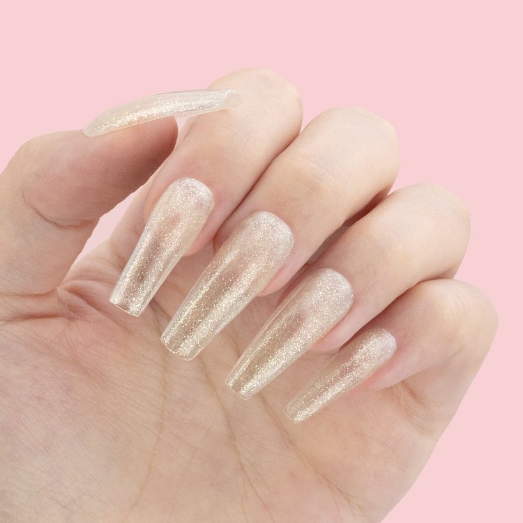 Shellac UV & Led Top No Wipe Νο 338 Silber/Gold Glitter , 10ml