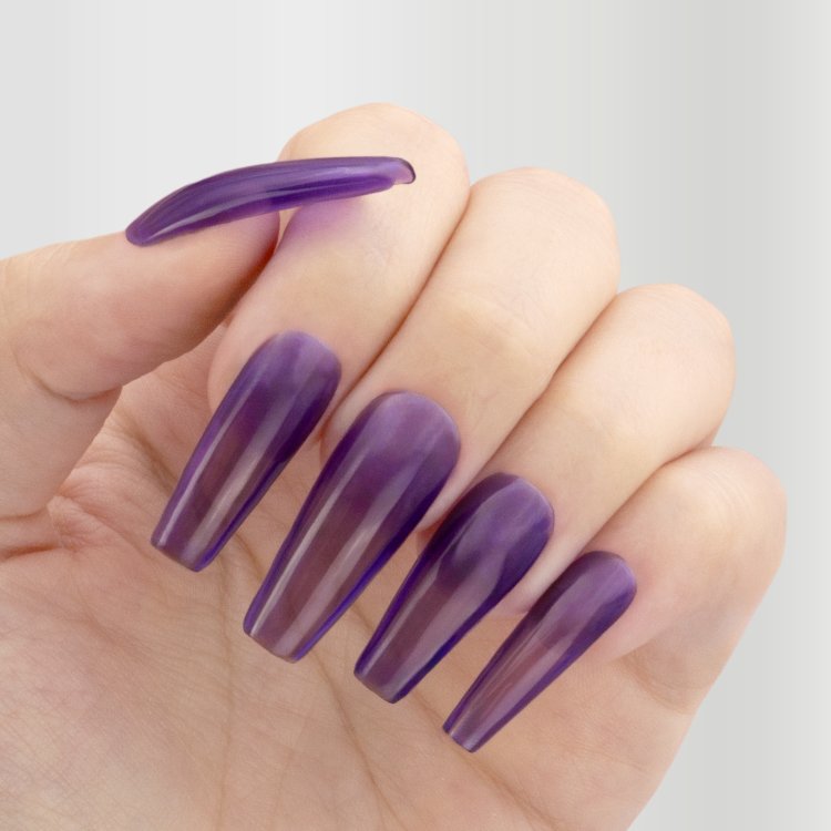 Ημιμόνιμο Βερνίκι Νυχιών Jelly Glass Top Coat No Wipe Νο 345 Μωβ  10ml