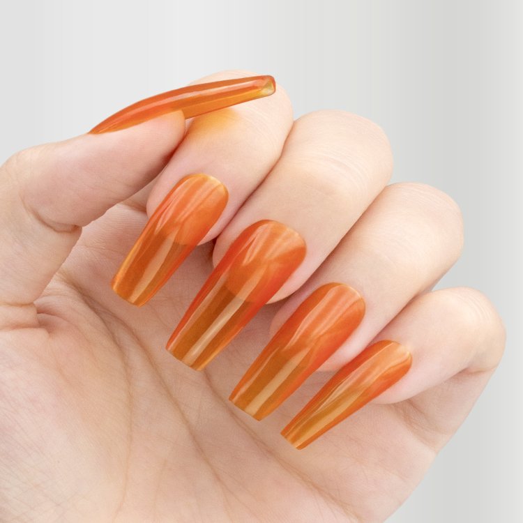 Ημιμόνιμο Βερνίκι Νυχιών Jelly Glass Top Coat Νο 349 Πορτοκαλί 10ml