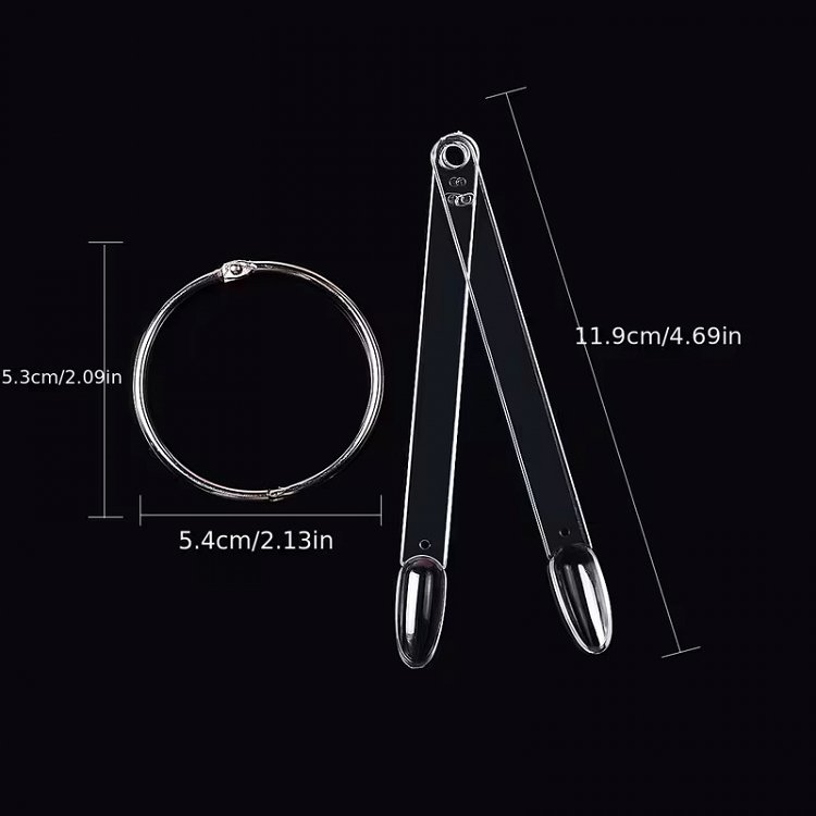 Nail Art Farbdisplay Sticks Oval Transparent – 50 Stuck Ubungs- und Prasentations-Tips